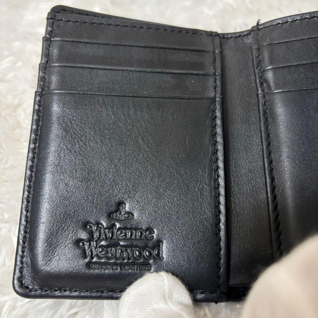 【希少美品】ヴィヴィアンウエストウッド　がま口　折り財布 ディアマンテ ブラック