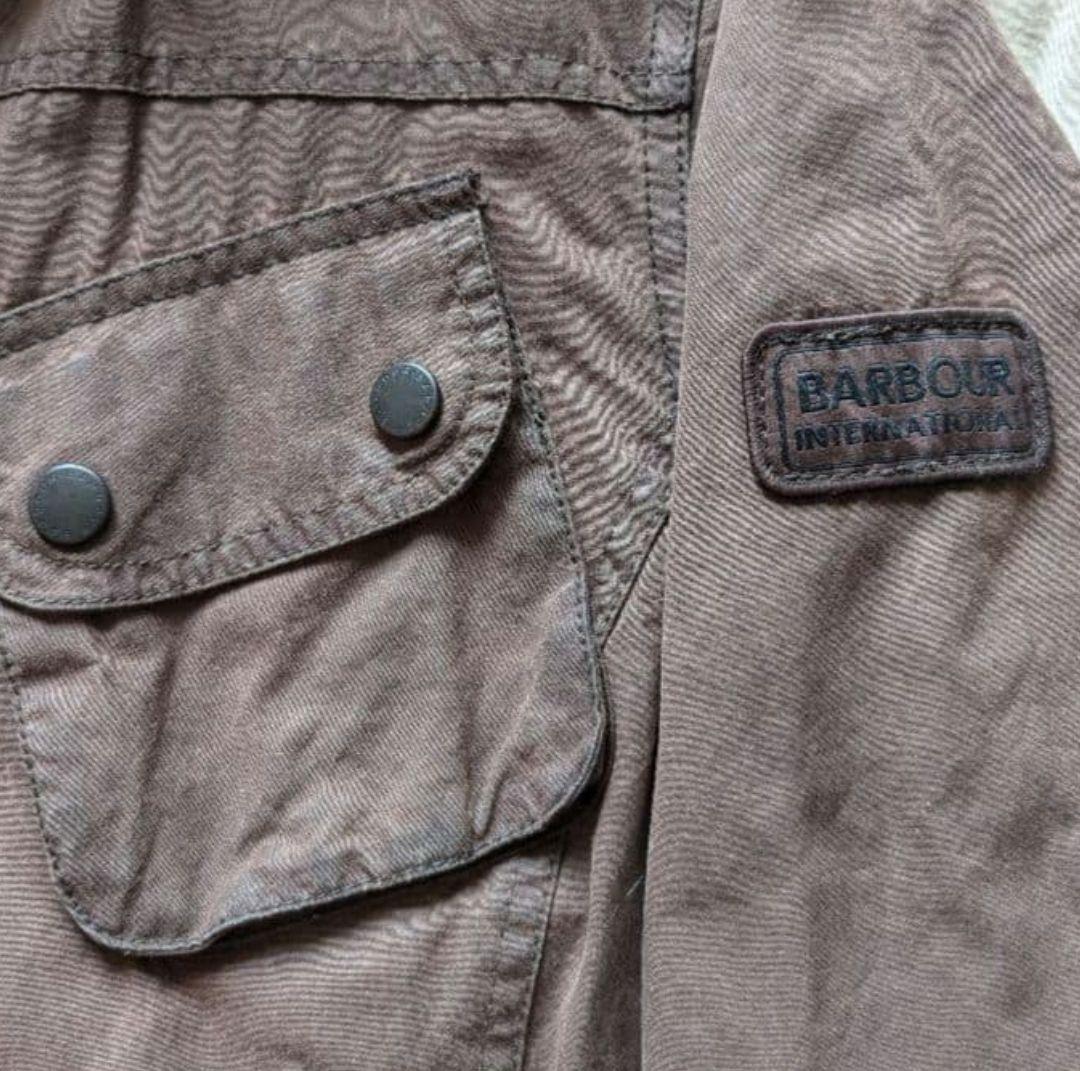 【希少】Barbour International オイルドジャケット　ハーフ丈
