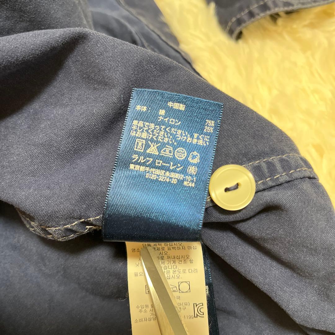 美品　Polo by Ralph Lauren フード付きジャンパー ネイビー