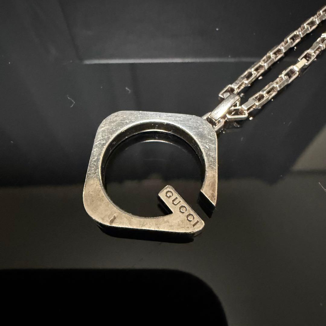 GUCCL Gロゴ　シルバーネックレス　グッチ