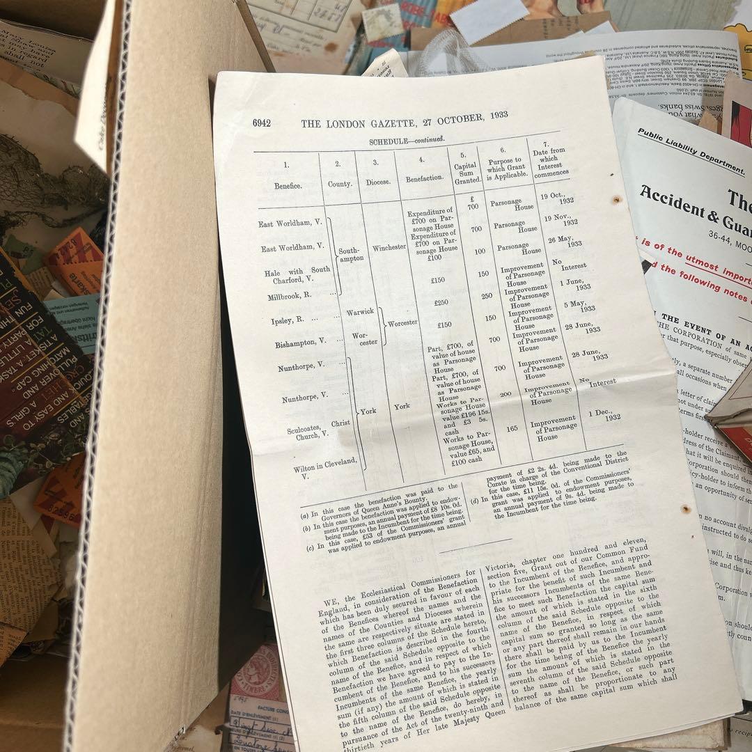 アンティーク紙物屋さんのおすそ分けたっぷり1880g おたのしみセット　蚤の市