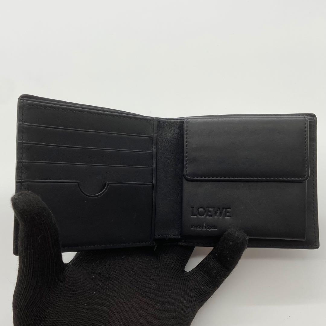 極美品　LOEWE ロエベ　パズル　バイフォールド　ウォレット　レザー　ブラウン
