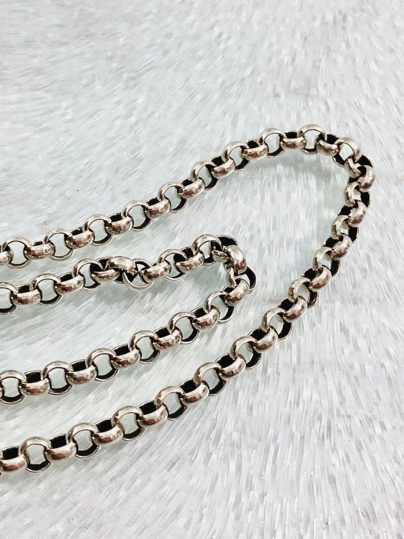 【超美品】GUCCI メダルネックレス 男女兼用 シルバー925 ラウンドロゴ