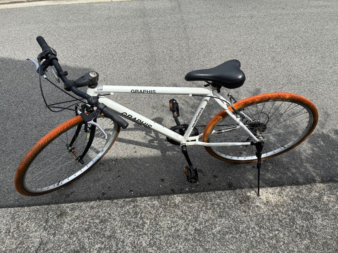 GRAPHIS クロスバイクホワイト 変速大阪府和泉市指定場所受取できる方 限定
