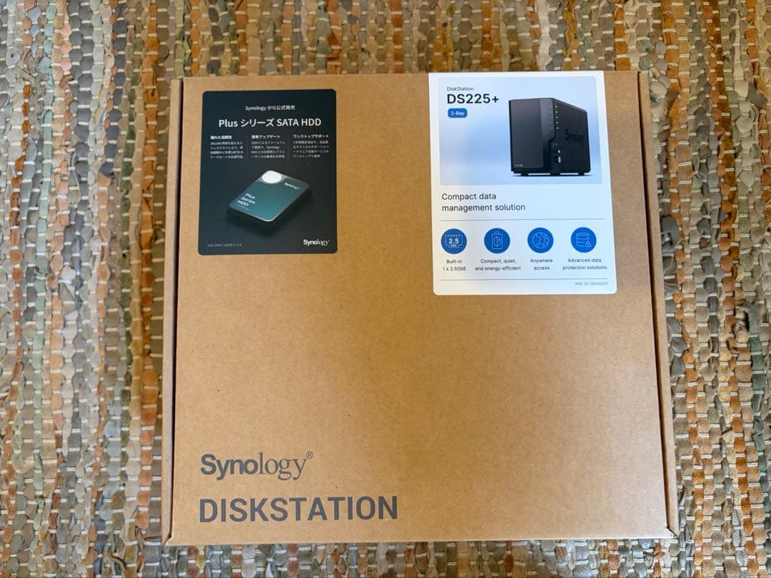 Synologyシノロジー_2ベイNAS DiskStation DS225+