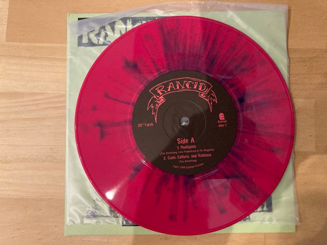 Rancid Hooligans 赤色スプラッター 12インチシングル