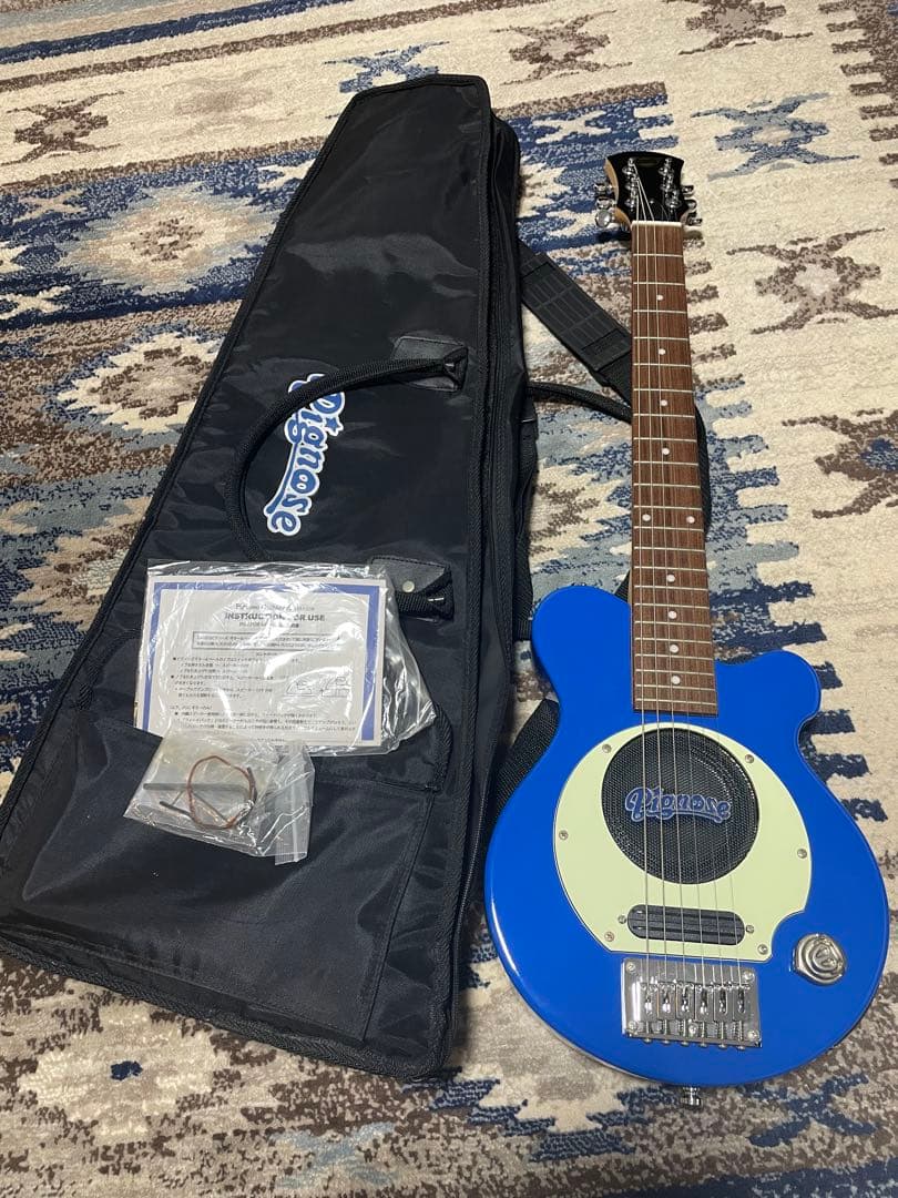 Pignose PGG-200 ブルー 純正ケース付き ピグノーズ ZO-3