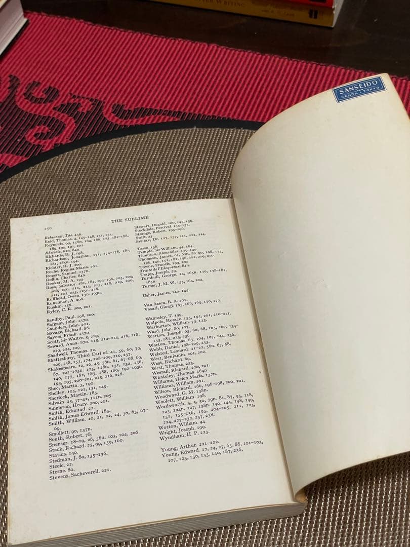 洋書 the sublime by SAMUEL H. MONK