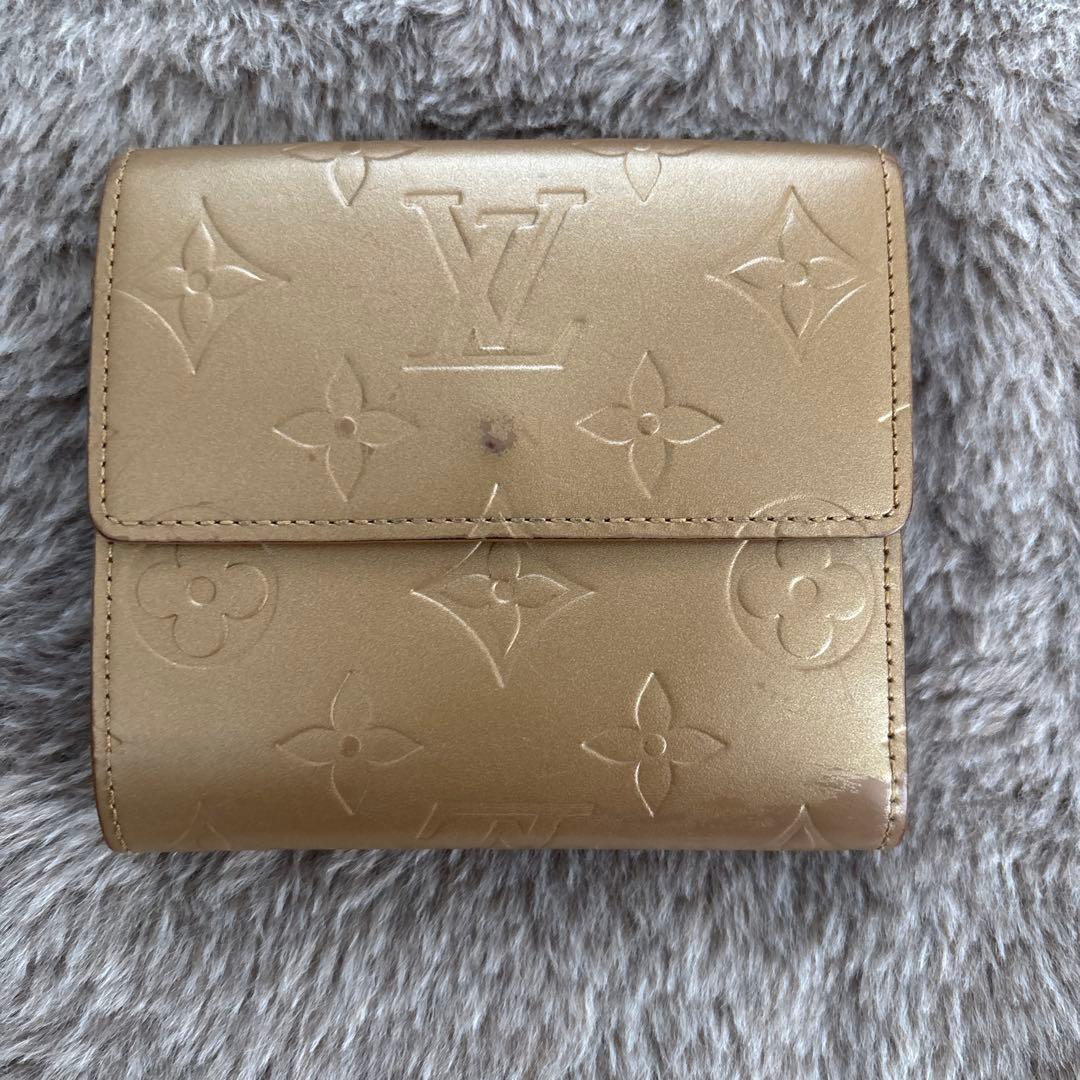［値下げ］Louis Vuitton ゴールド 三つ折り財布