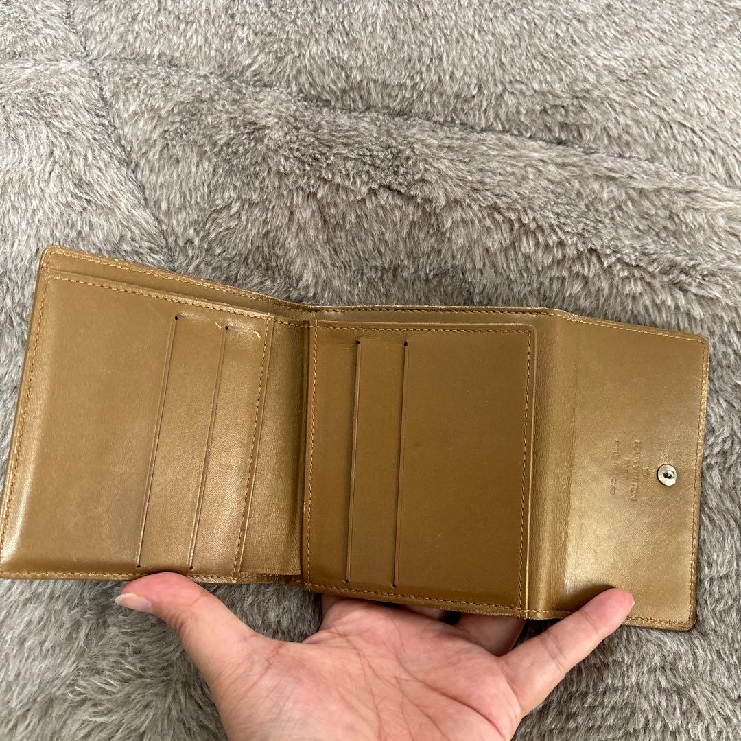 ［値下げ］Louis Vuitton ゴールド 三つ折り財布