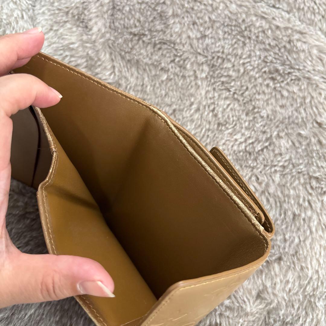 ［値下げ］Louis Vuitton ゴールド 三つ折り財布