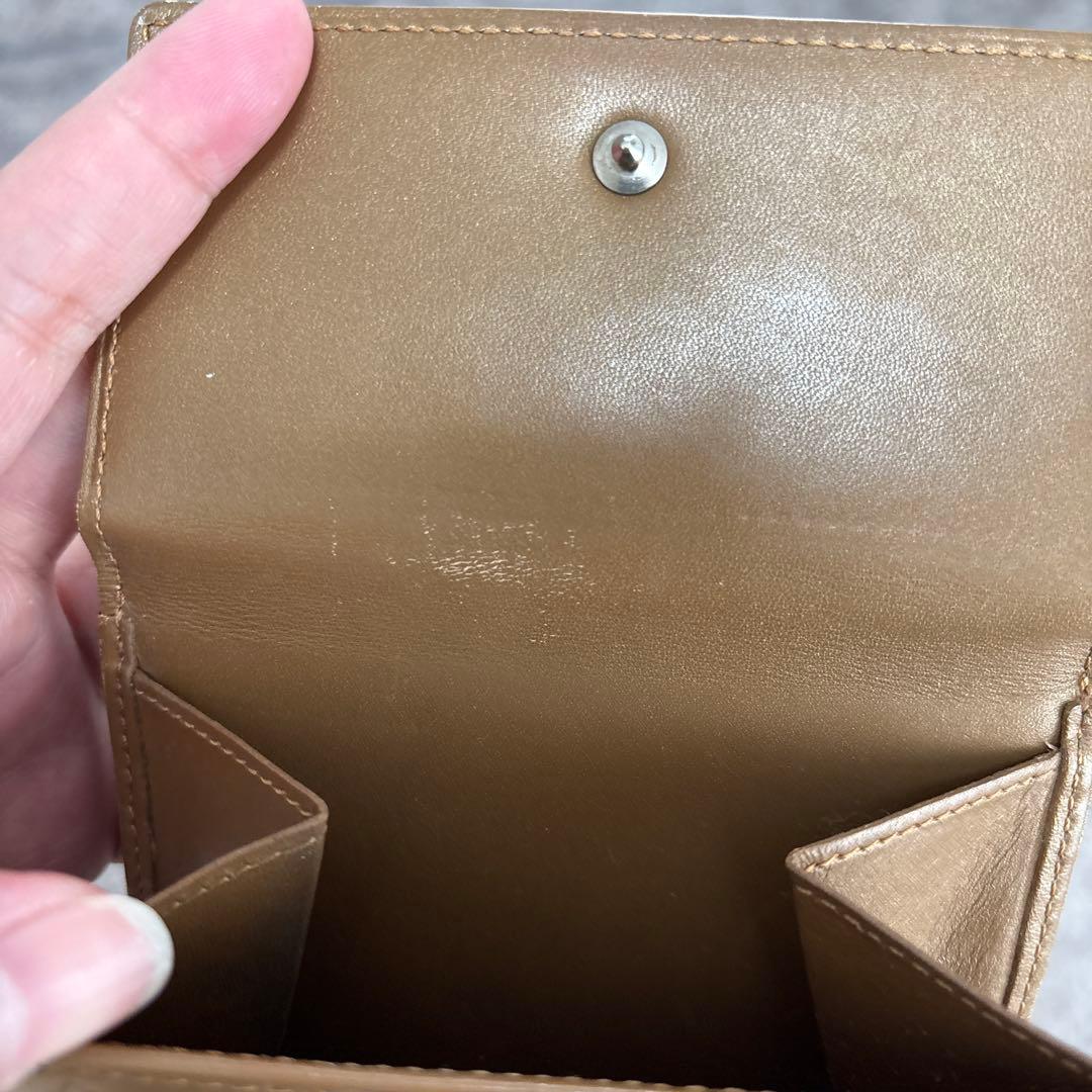 ［値下げ］Louis Vuitton ゴールド 三つ折り財布