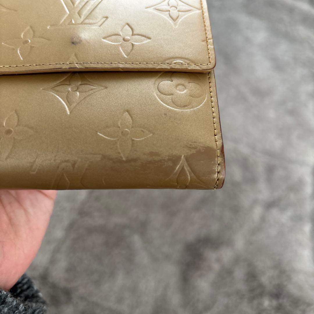 ［値下げ］Louis Vuitton ゴールド 三つ折り財布