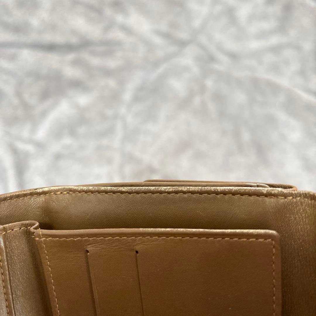 ［値下げ］Louis Vuitton ゴールド 三つ折り財布