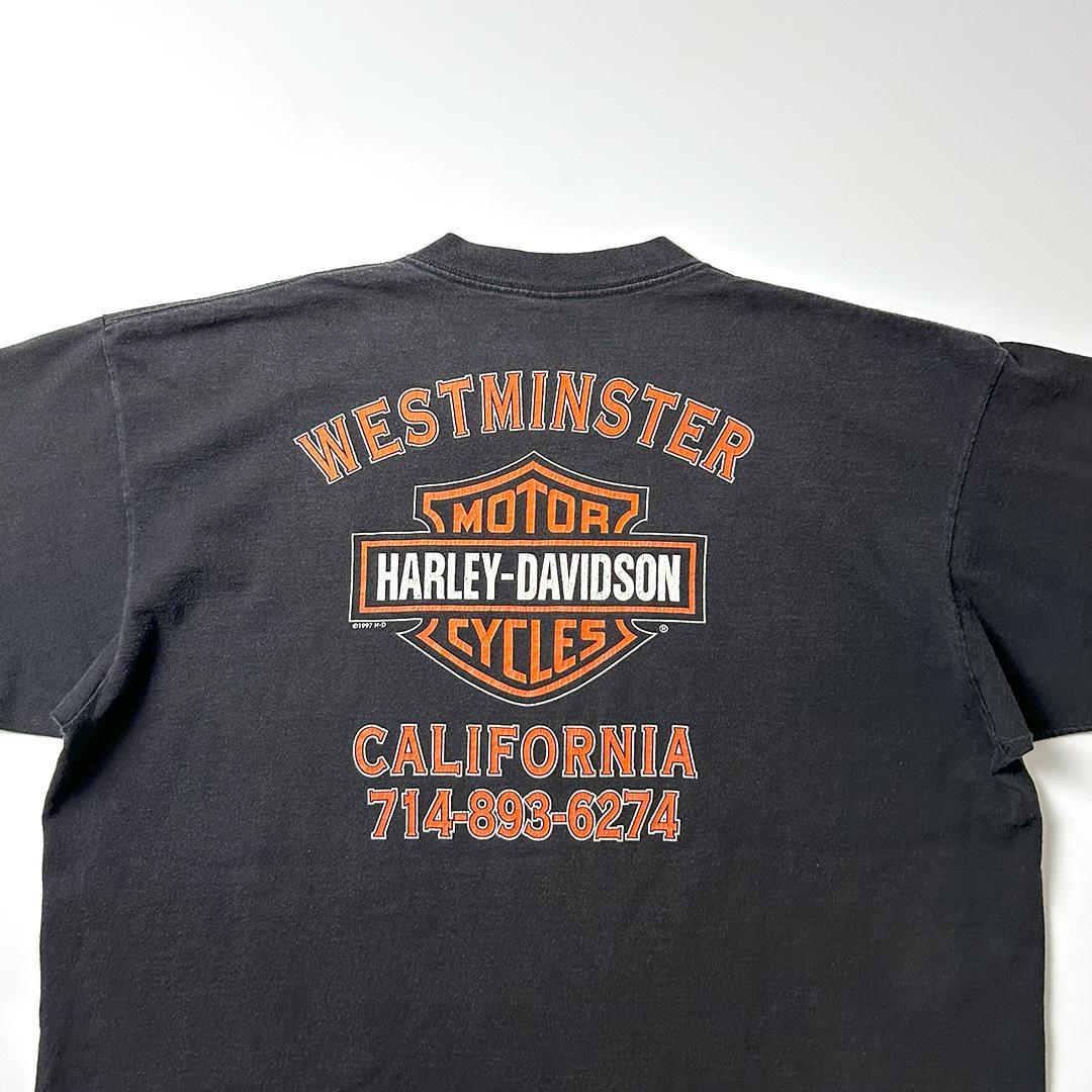 ハーレーダビッドソン Tシャツ XXL usa製 イーグル エンブレム シングル