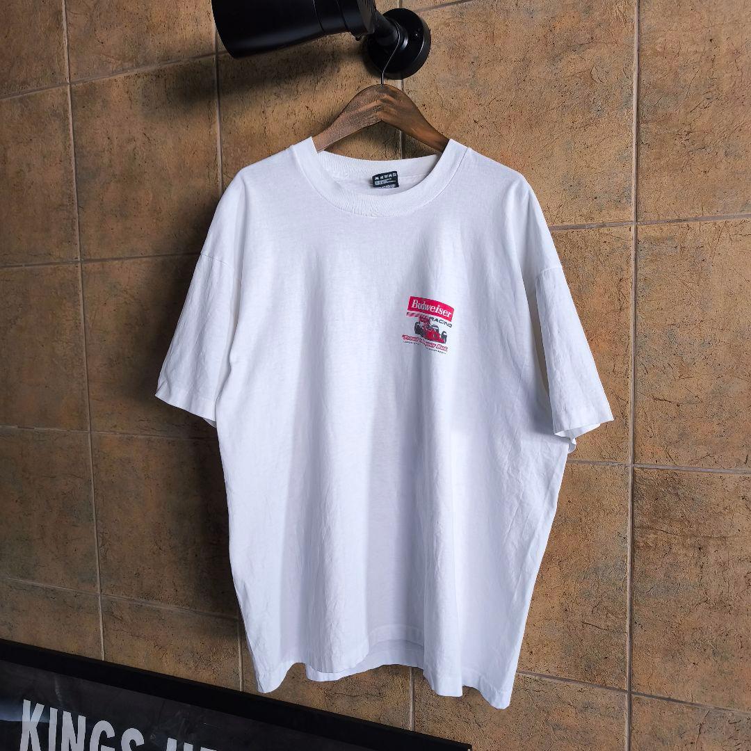 90s USA製　Budweiser　バドワイザー　レーシング　Tシャツ