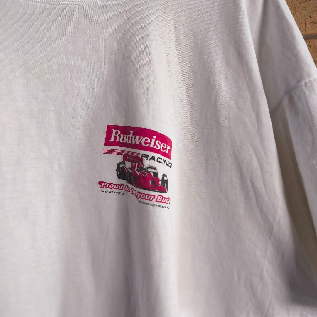 90s USA製　Budweiser　バドワイザー　レーシング　Tシャツ