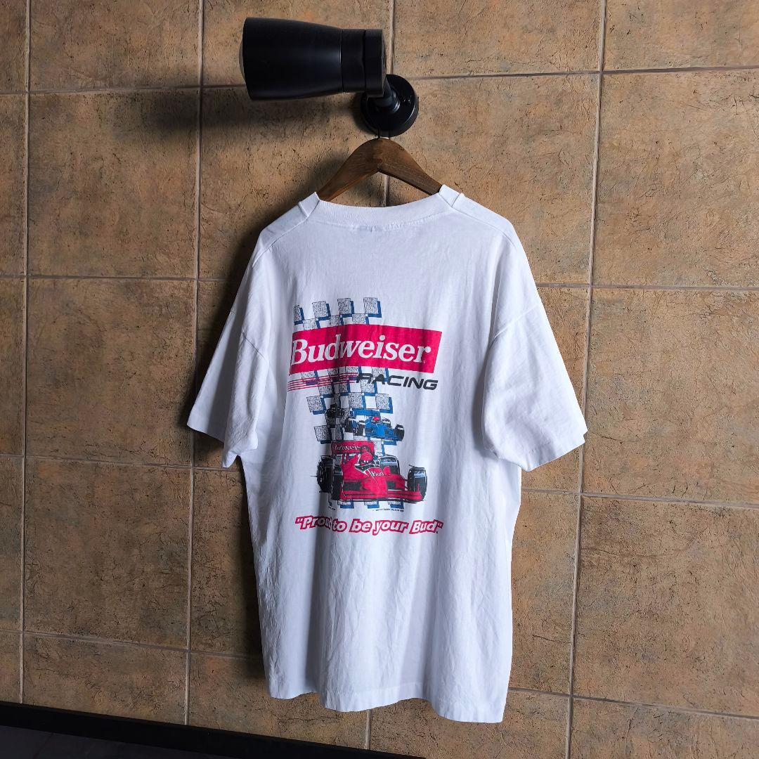 90s USA製　Budweiser　バドワイザー　レーシング　Tシャツ