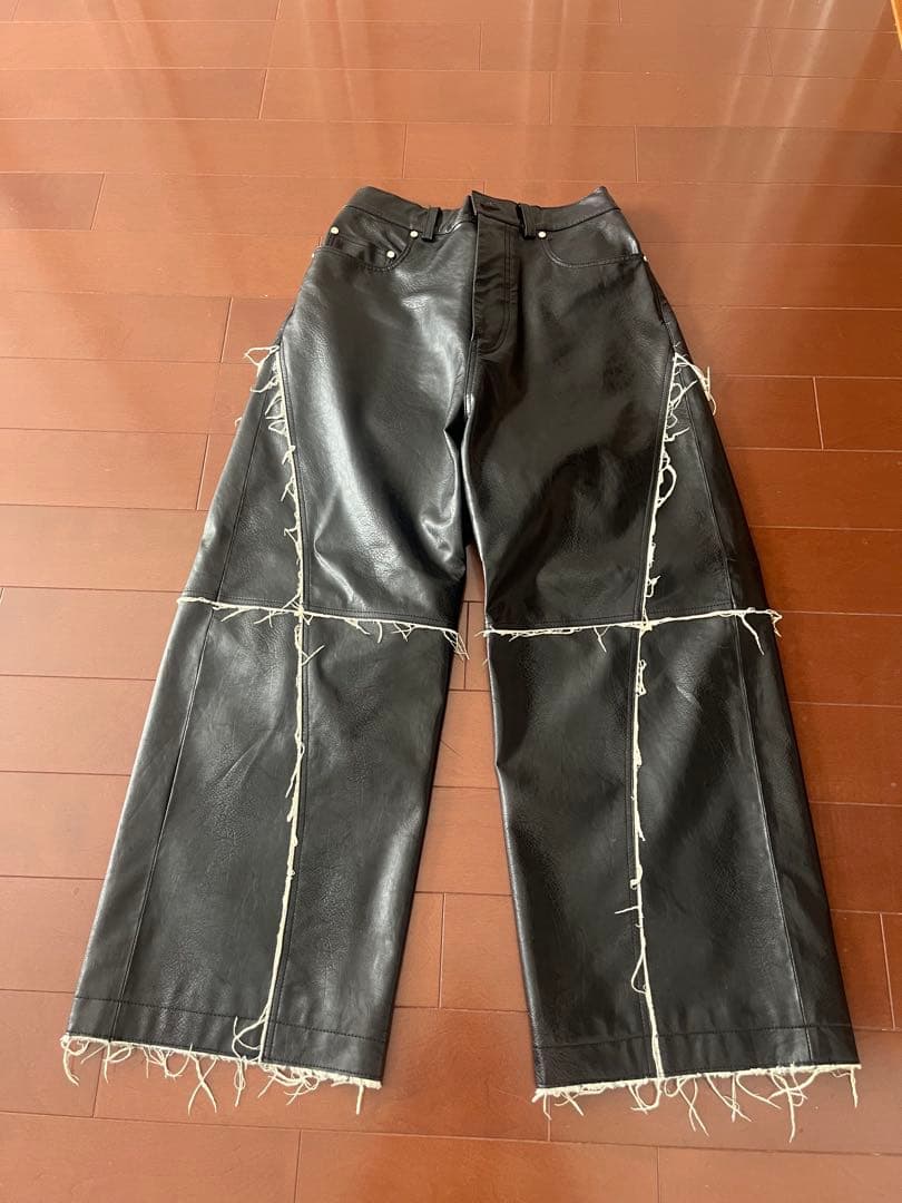 メゾンスペシャル アーティフィシャルレザーワイドパンツ 00