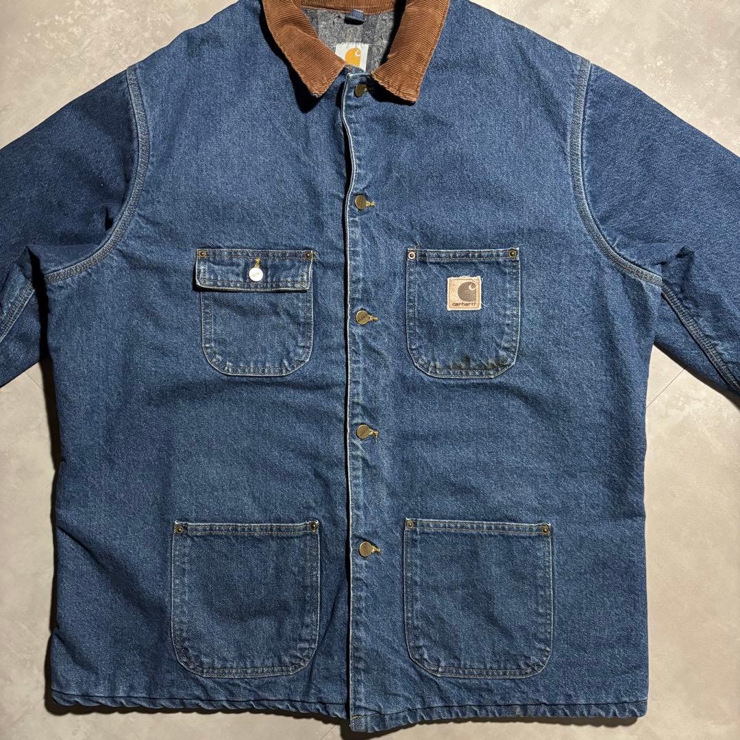 美品 カーハート carhartt デニム カバーオール　チョアコート　USA製