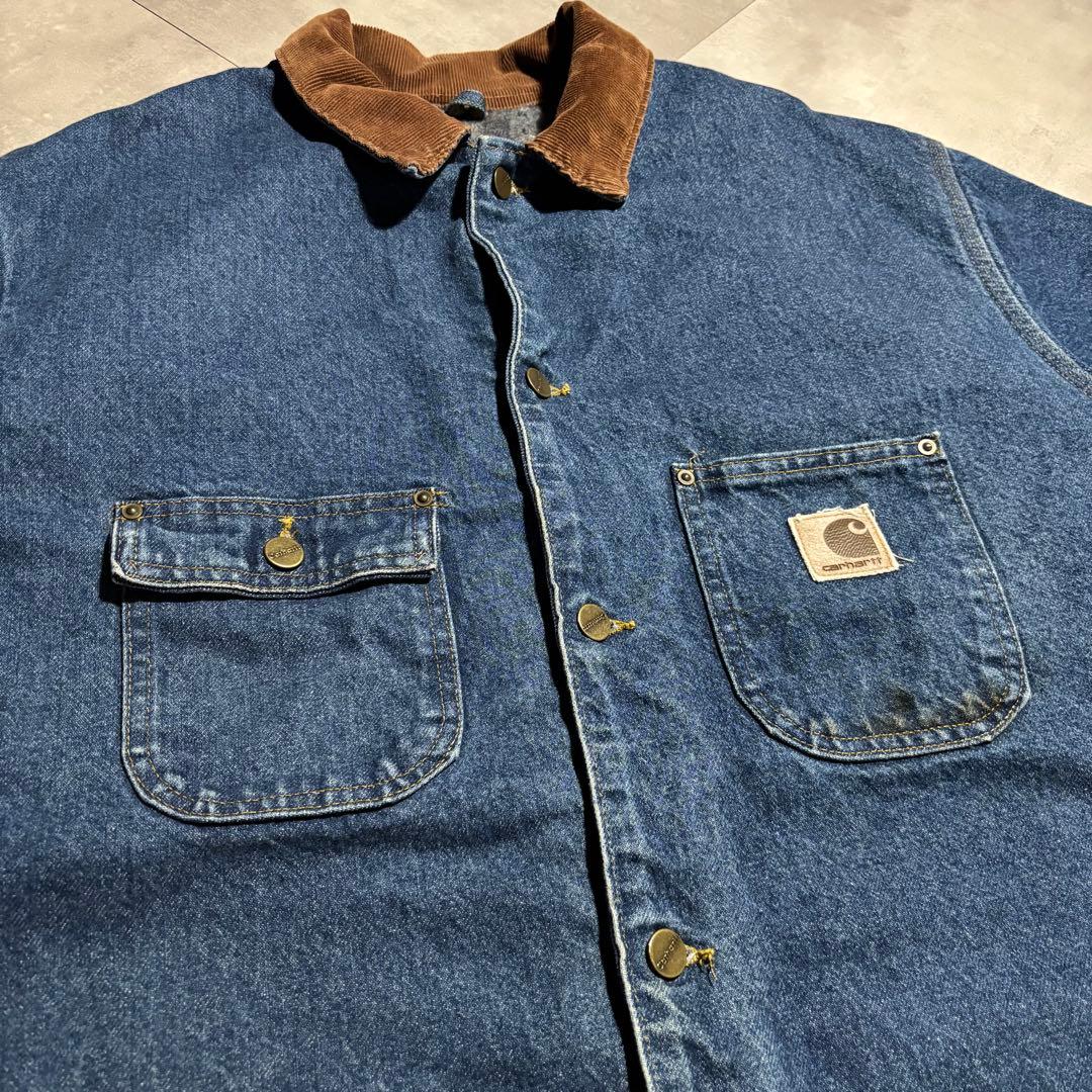 美品 カーハート carhartt デニム カバーオール　チョアコート　USA製