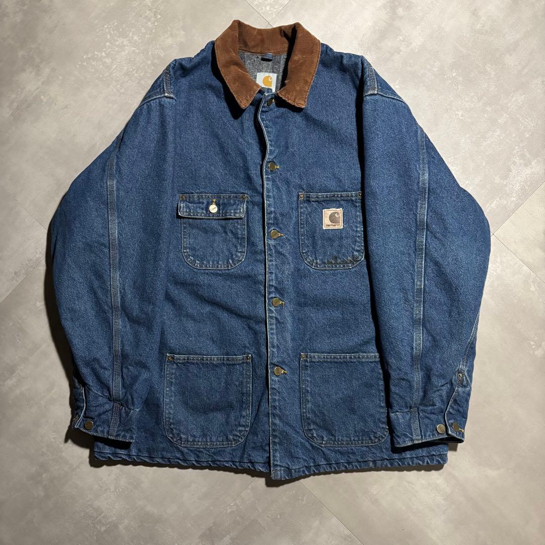 美品 カーハート carhartt デニム カバーオール　チョアコート　USA製