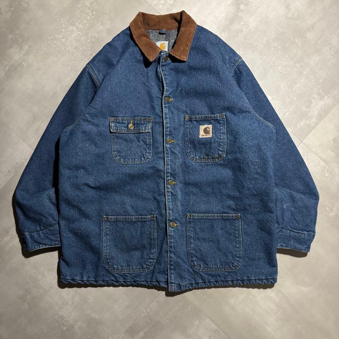 美品 カーハート carhartt デニム カバーオール　チョアコート　USA製