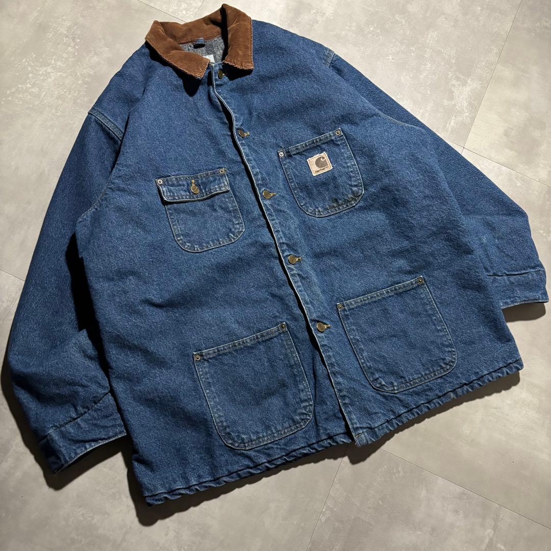 美品 カーハート carhartt デニム カバーオール　チョアコート　USA製