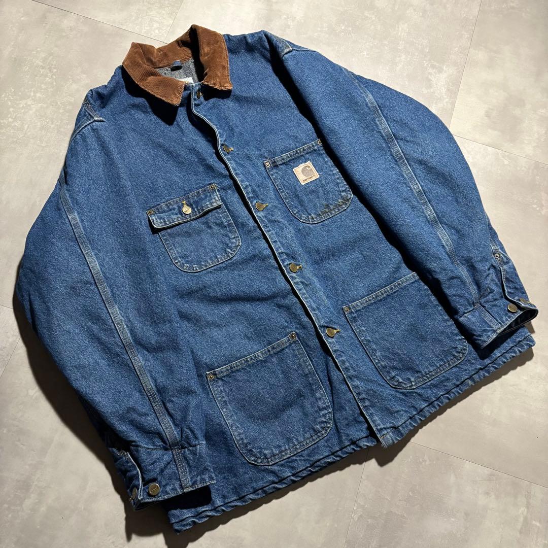 美品 カーハート carhartt デニム カバーオール　チョアコート　USA製
