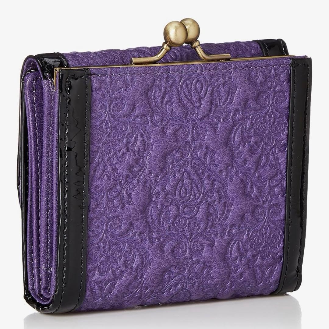 ANNA SUI セルパン 二つ折り口金財布 紫