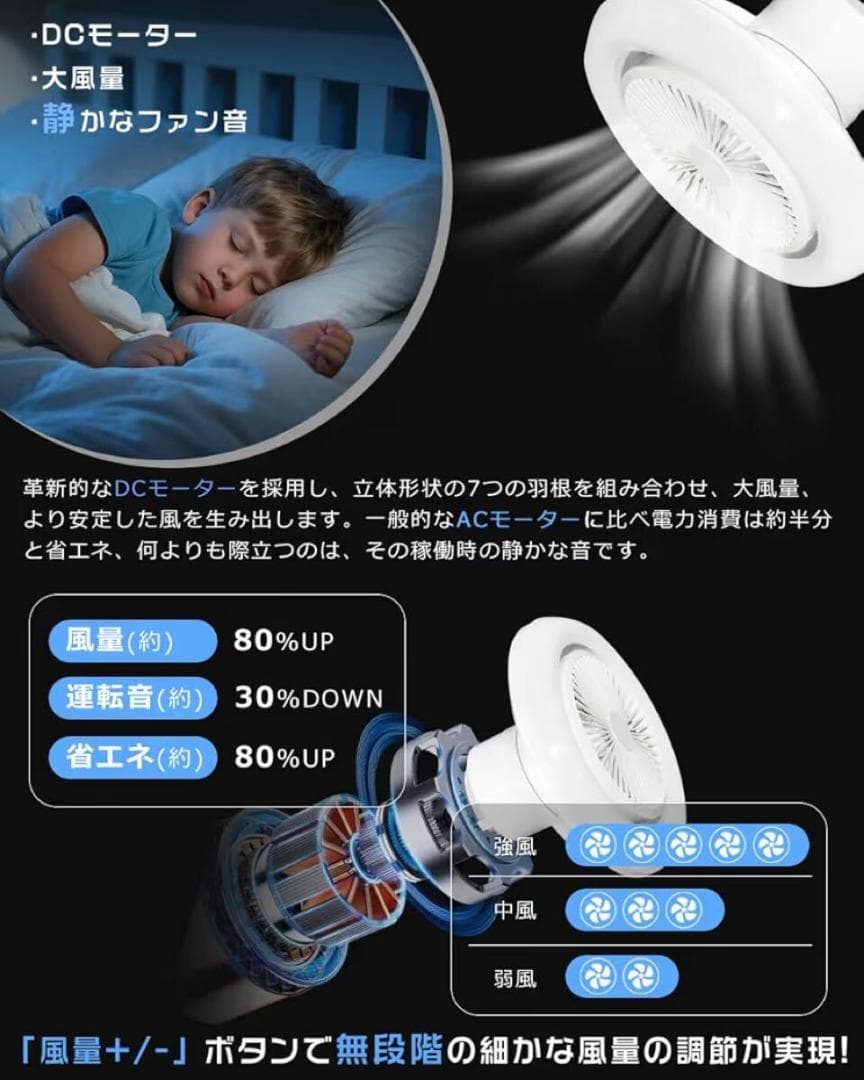 シーリングファンライト 調光調色 LED 扇風機 おしゃれ 　リモコン
