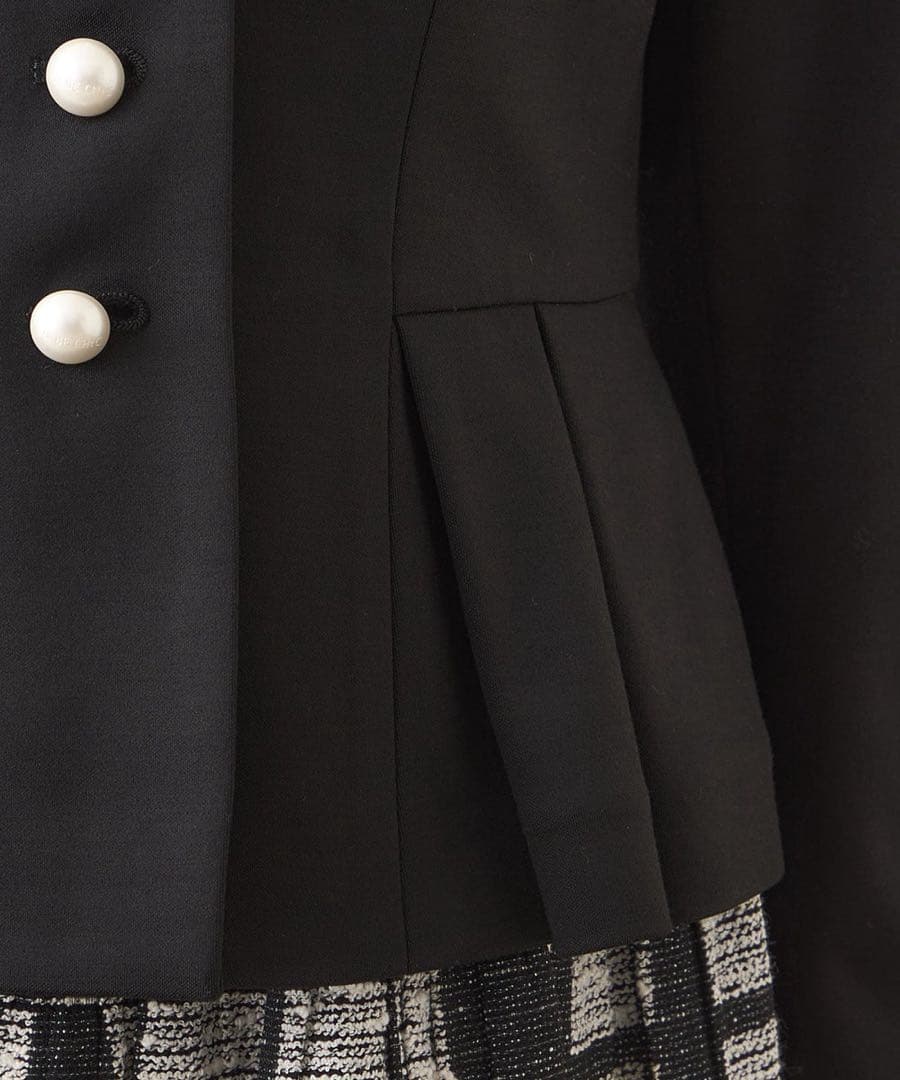 【新品】TO BE CHIC モクロディ ウエストタックジャケット ブラック