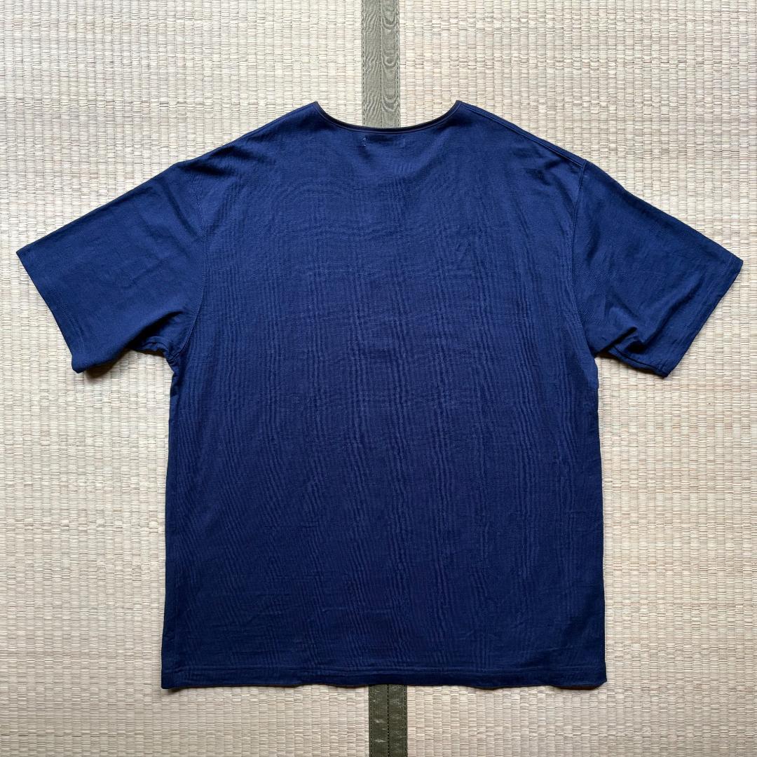 【美品】rinoneca ヘンリーネックプルオーバー Marine サイズL