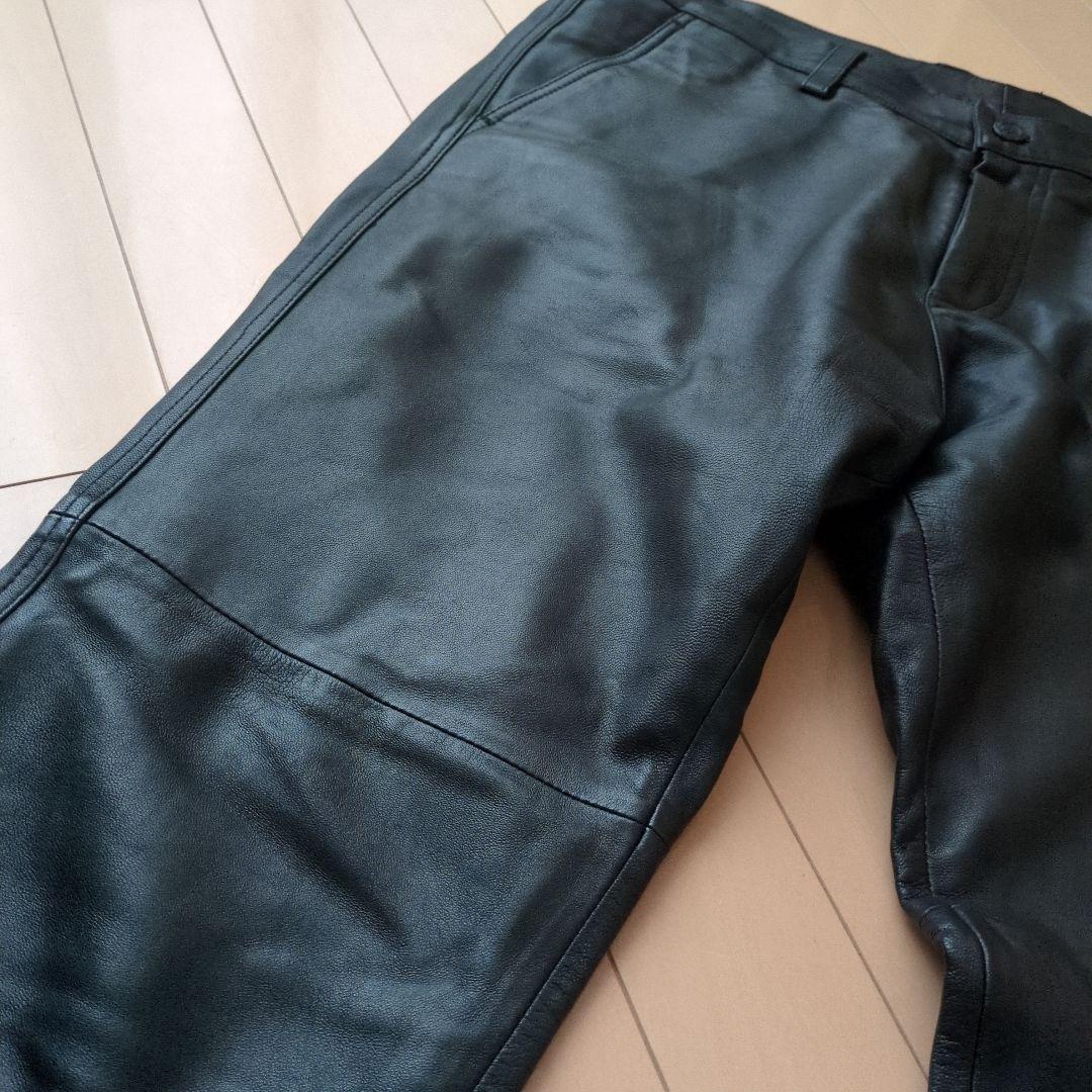 カステルバジャック ラム革パンツ 大きいサイズ レザー 黒