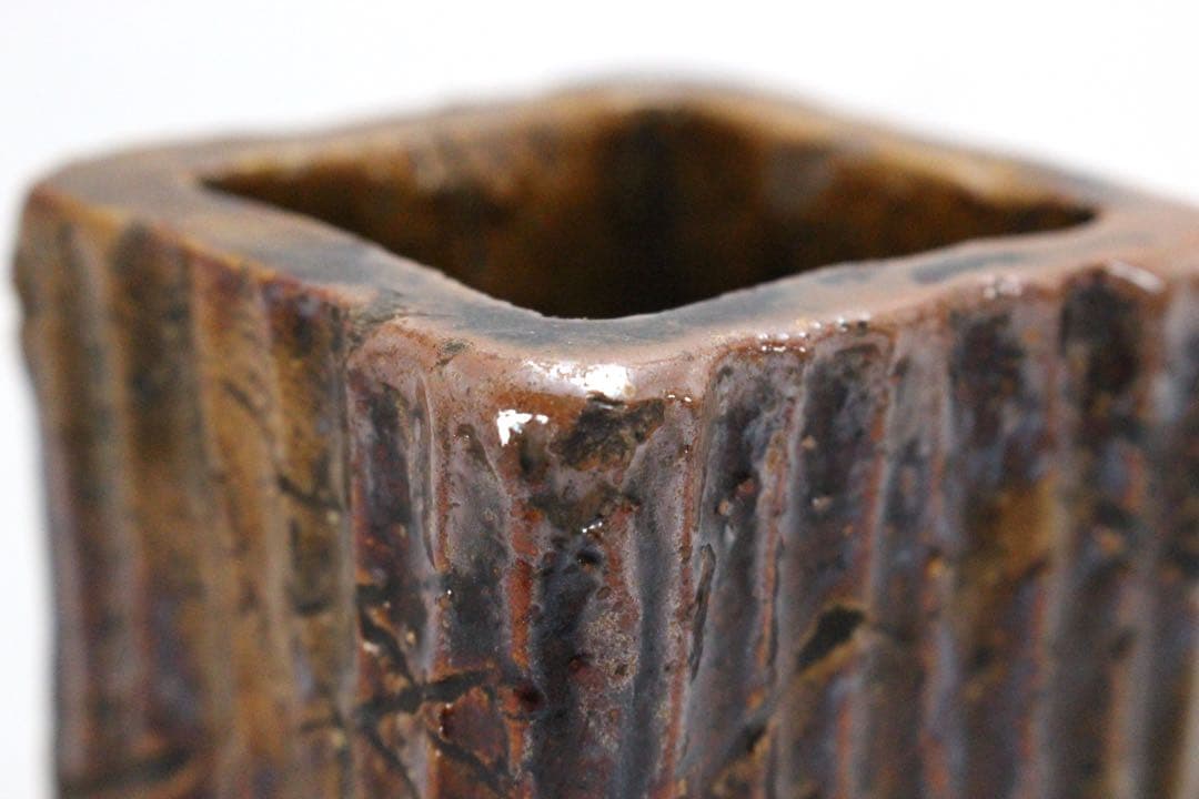 No4945 雲善　四方蓋置　高さ5.5×幅6cm 木箱付　布志名焼　送料無料