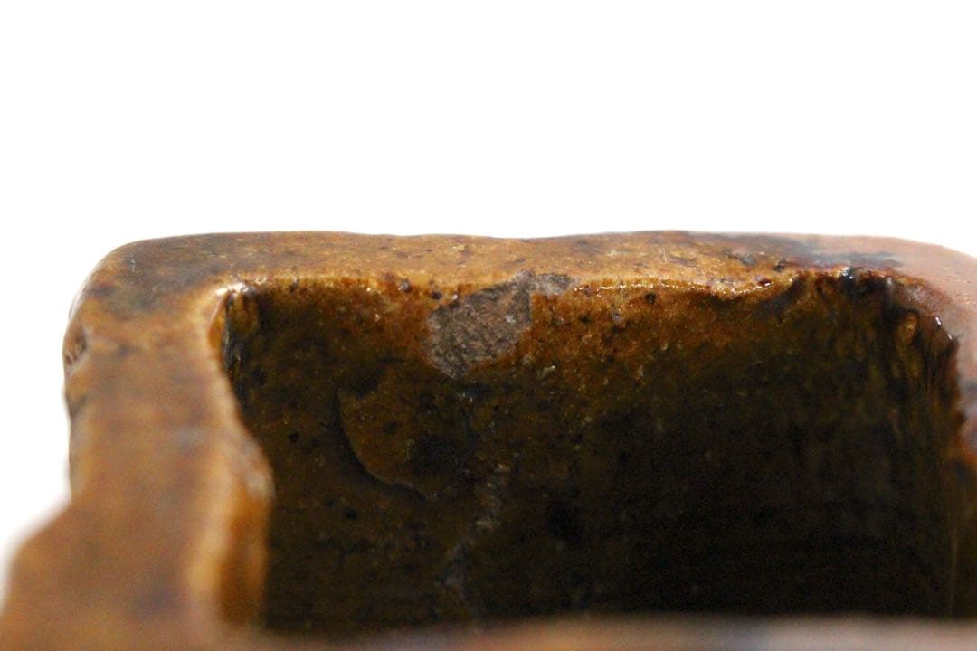 No4945 雲善　四方蓋置　高さ5.5×幅6cm 木箱付　布志名焼　送料無料