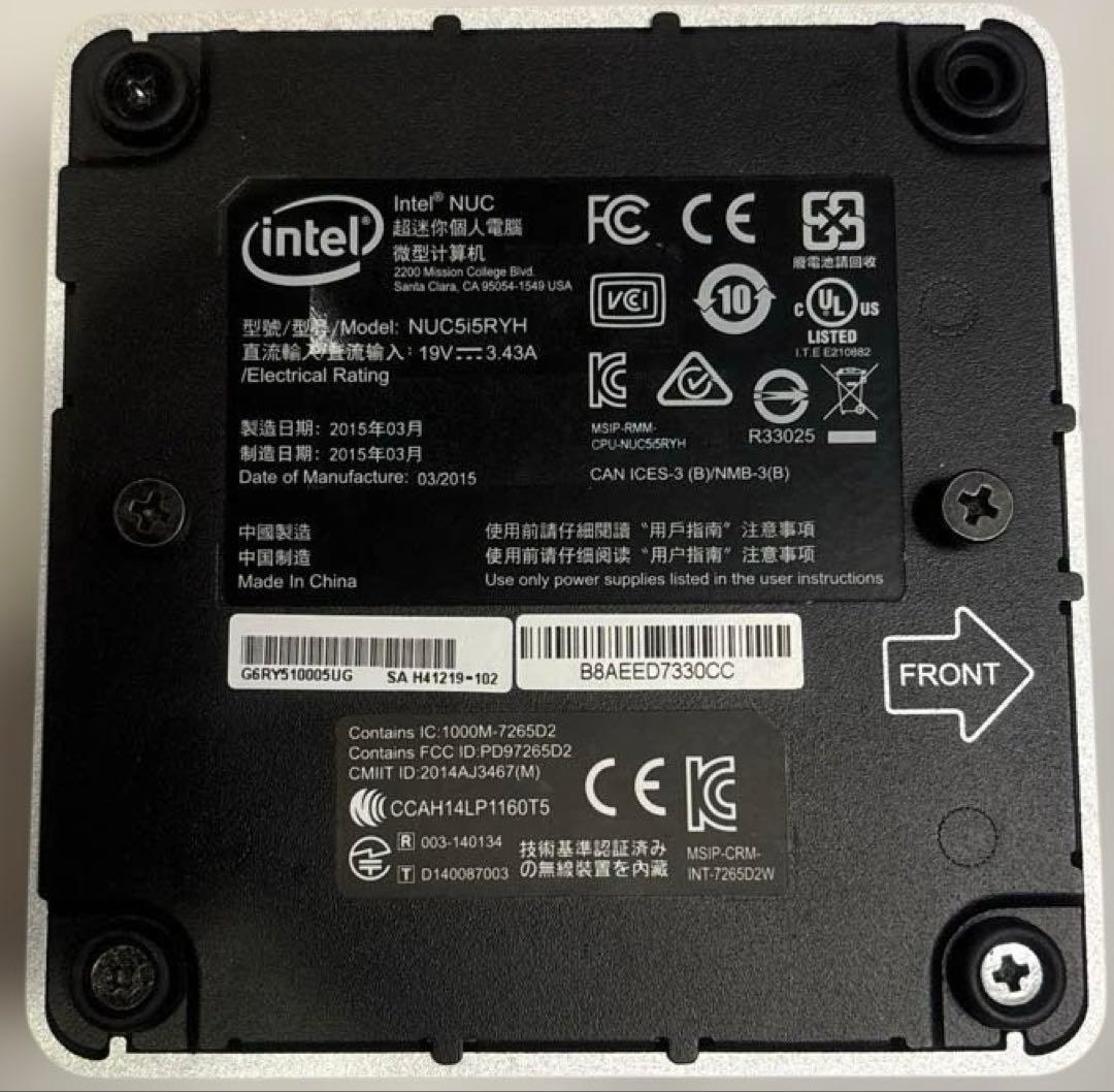 インテル NUC5i5RYH 小型パソコン