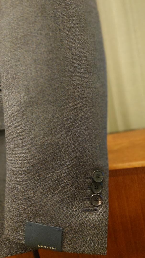 【新品】LARDINI ダブルジャケット グレー 44【セール】
