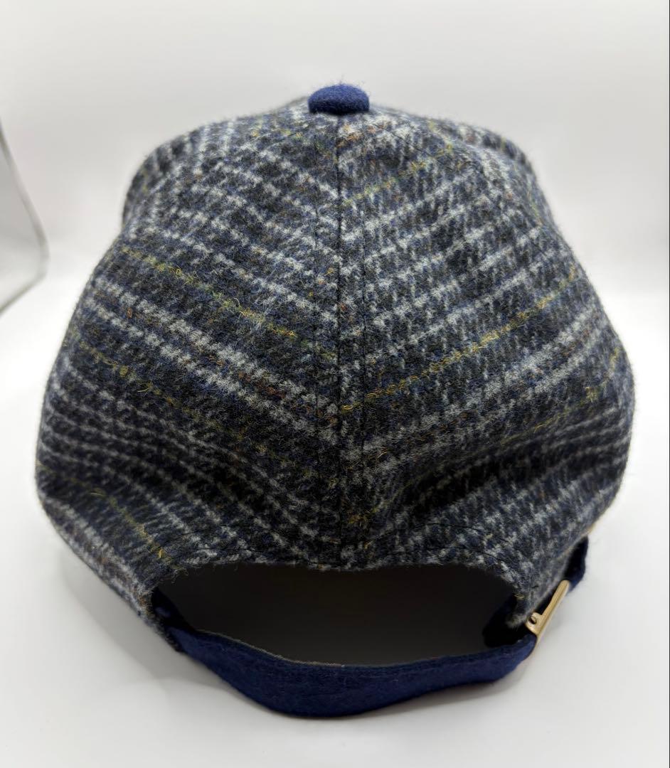新品Barbour Clyde ツイード タータンチェック キャップ NVY