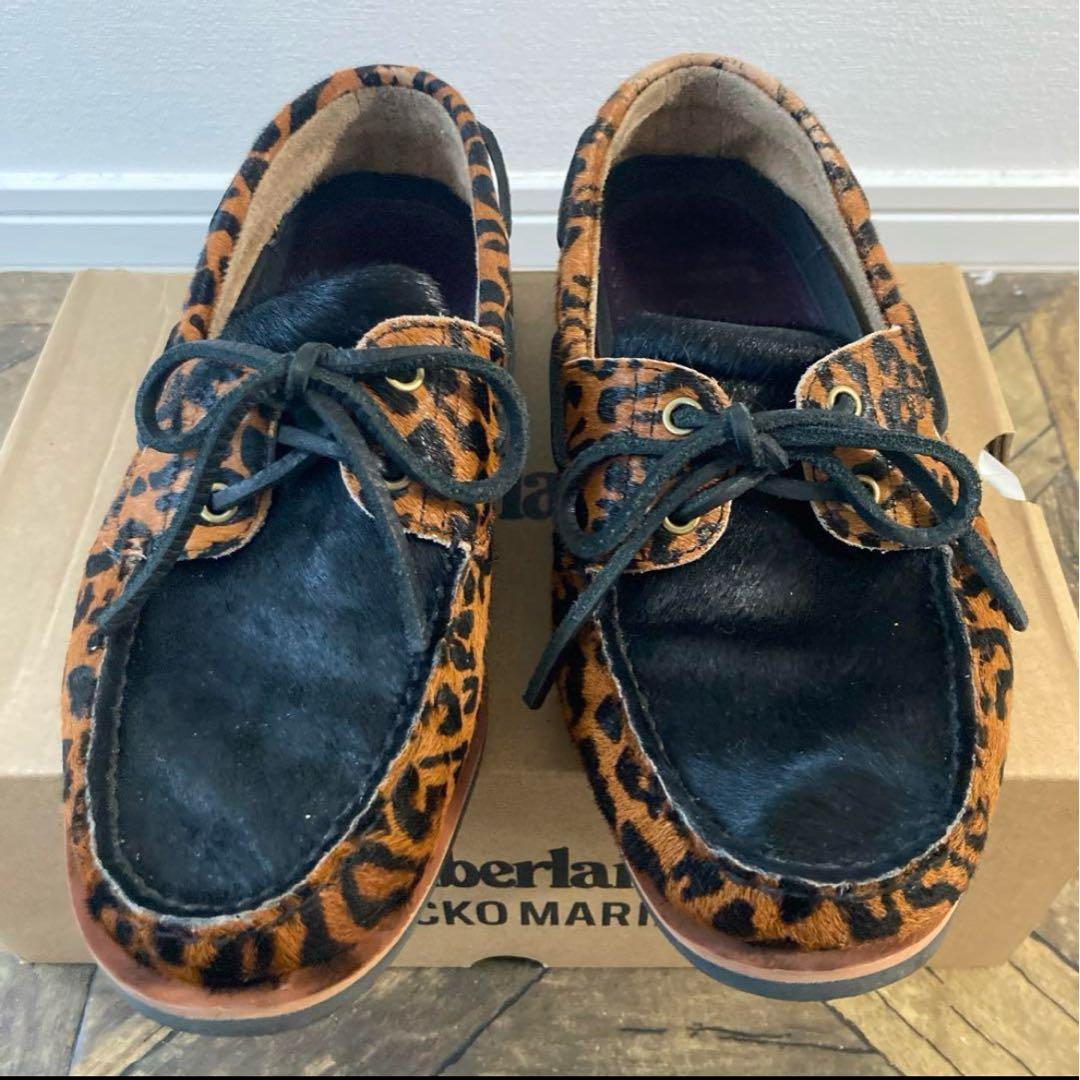 WACKO MARIA×Timberland デッキシューズ レオパード