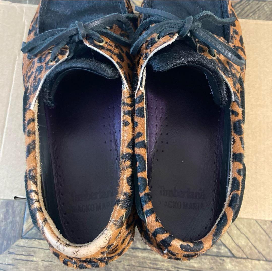 WACKO MARIA×Timberland デッキシューズ レオパード