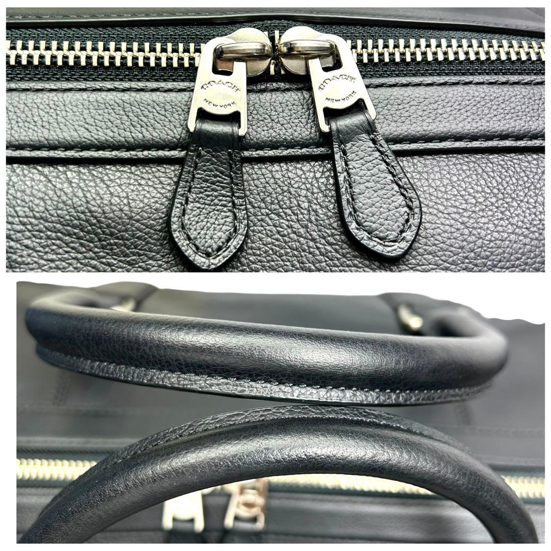 極美品 COACH コーチ　ボストンバッグ　2way レザー　ブラック　大容量