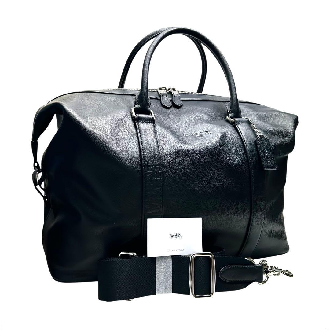 極美品 COACH コーチ　ボストンバッグ　2way レザー　ブラック　大容量