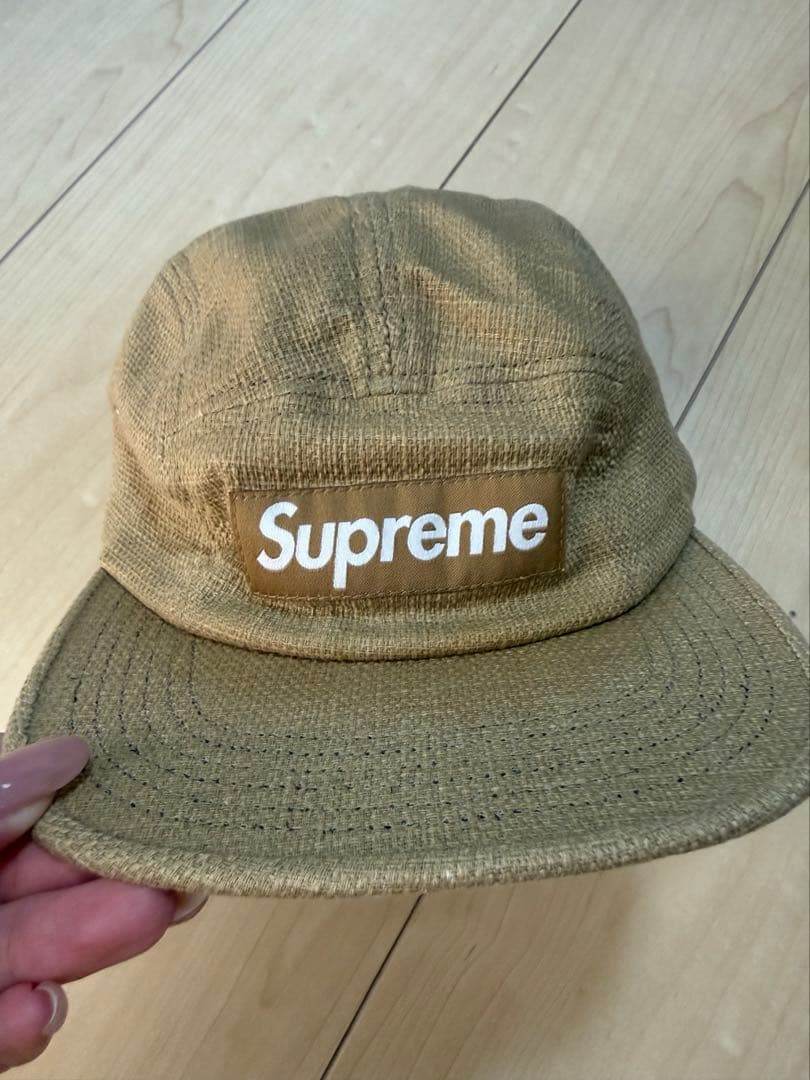 Supreme ベージュキャップ USA製