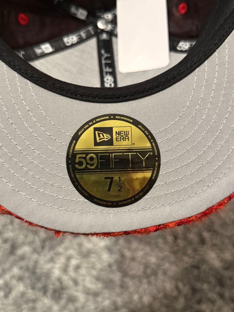 Supreme×New Era ボックスロゴ キャップ 赤 7 1/2 59.6