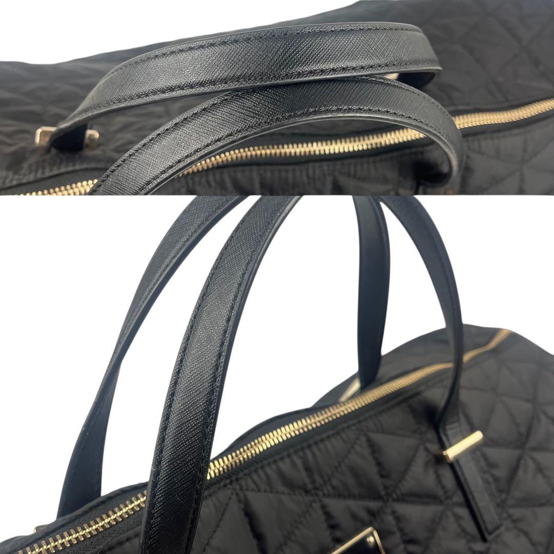 ほぼ未使用 kate spade 2way キルティング ボストンバッグ 大容量