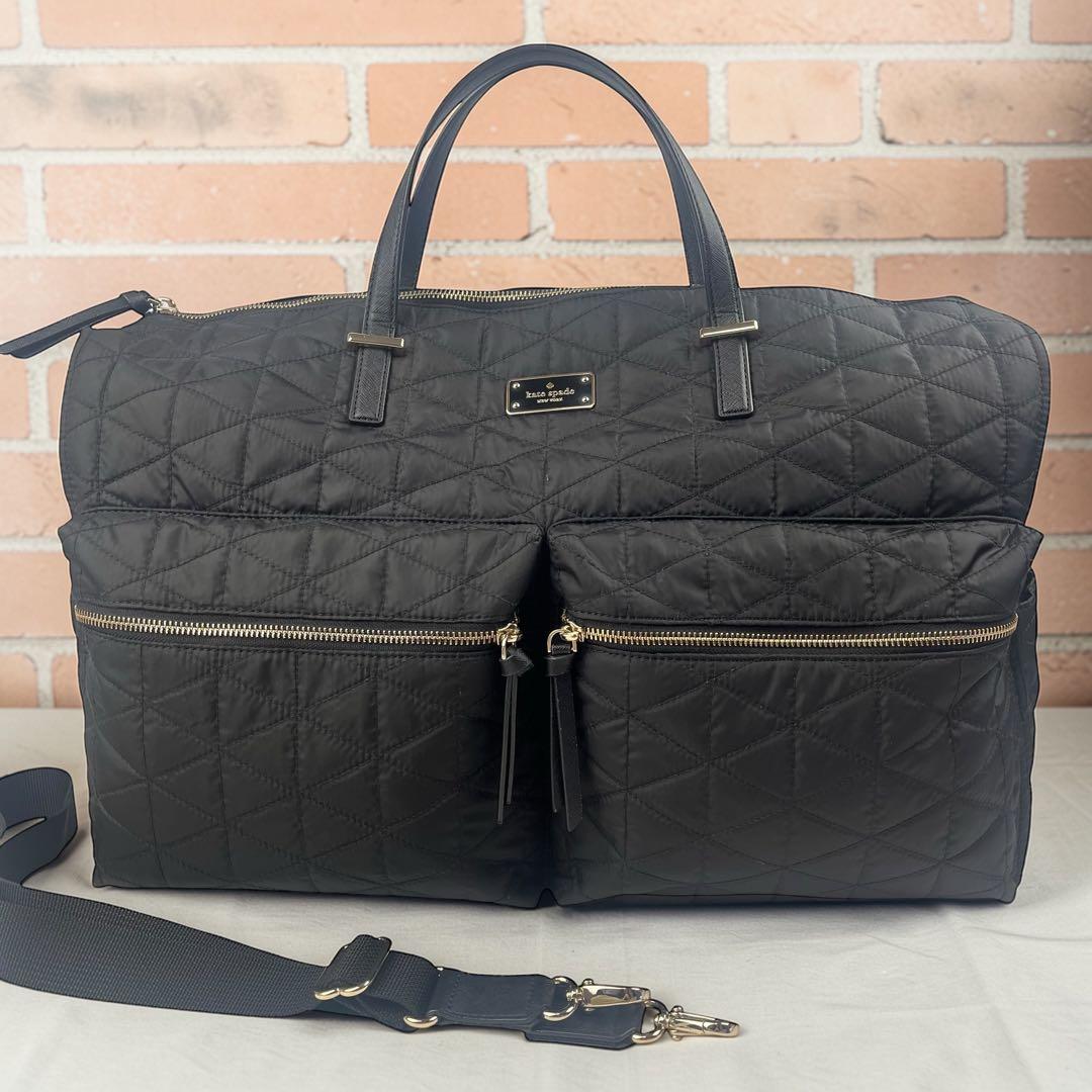 ほぼ未使用 kate spade 2way キルティング ボストンバッグ 大容量
