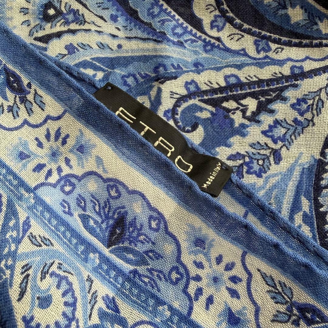 ETRO エトロ スカーフ ウール シルク バンダナ