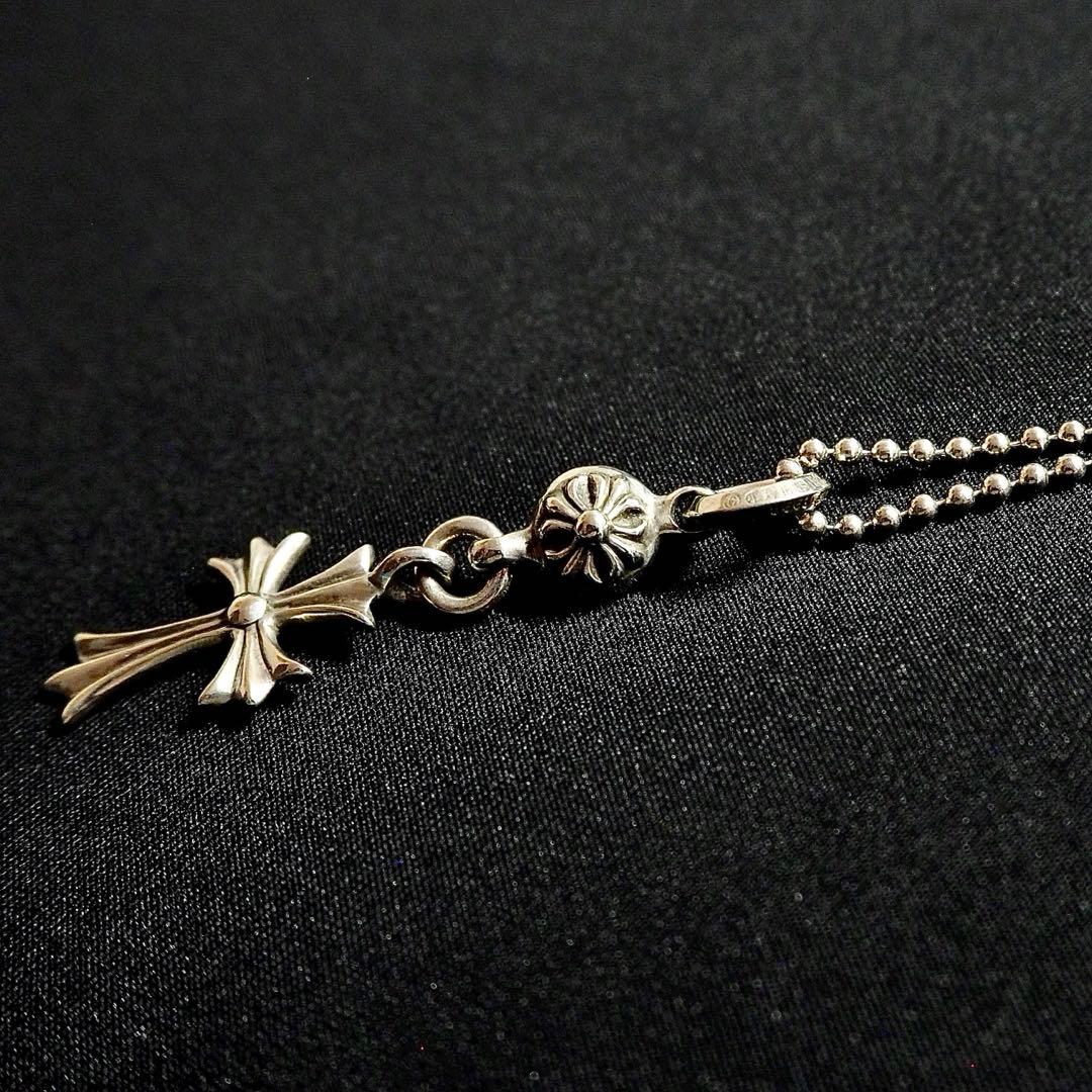 【本物】【正規品】クロムハーツ　1ボールタイニーCHクロスチャーム チェーン付き