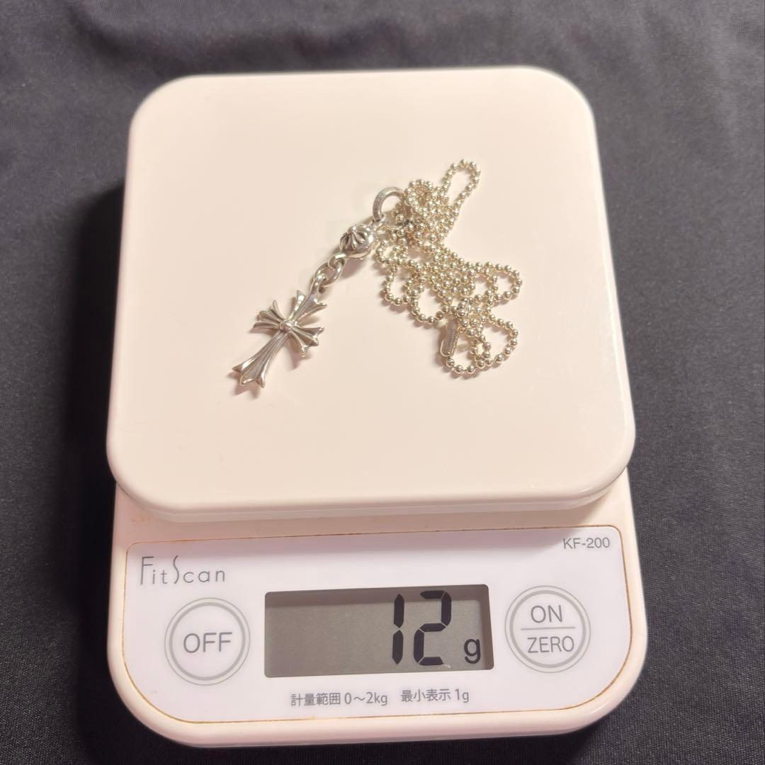 【本物】【正規品】クロムハーツ　1ボールタイニーCHクロスチャーム チェーン付き